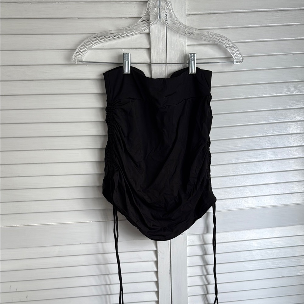 Black Ruched Skirt